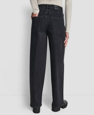 Women's Rhinestone High-Rise Wide-Leg Jeans