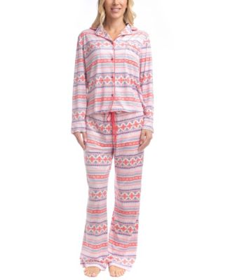 MUK LUKS - Women's 2-Pc. Lounge Loyalist Sweatshirt & Jogger Pants Pajamas Set
