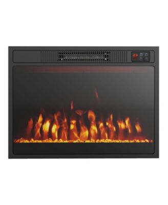 23 Inches 750W/1500W Electric Fireplace Heater with Alter Flame Color and Brightness