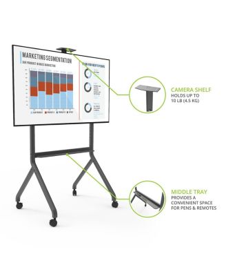 MTP100 Height Adjustable Rolling TV Stand for 55" - 100" TVs