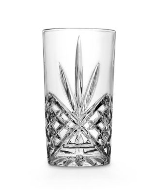 Dublin Crystal 12-Piece Double Old-Fashion, Goblet, and Highball Glassware Set