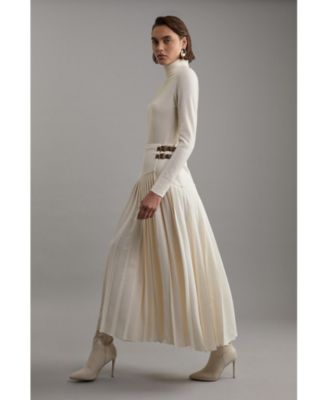 Women's Buckle Detailed Maxi Skirt