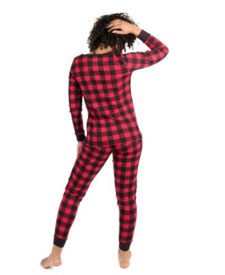 Women's SizeTwo Piece Cotton Plaid Holiday Pajamas