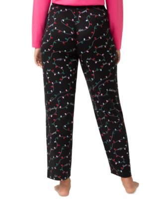 Women's Twinkle Script Long Pajama Pants