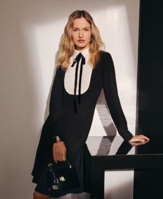 Women's Tie Neck Long Sleeve Dress