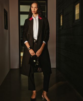 Women's Double Breasted Long Sleeve Coat