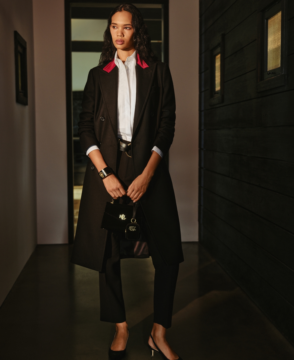 Lauren Ralph Lauren Women's Double Breasted Long Sleeve Coat