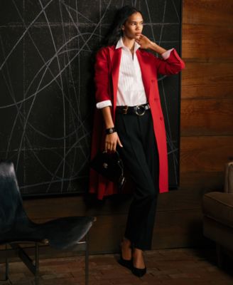 Women's Double Breasted Long Sleeve Coat