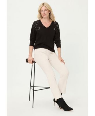 Women's Embellished Fine Gauge Sweater