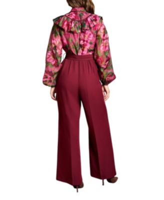 Women's Organza Blouse Jumpsuit