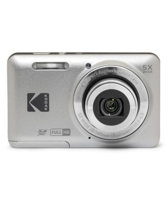Friendly Zoom Digital Camera – PIXPRO FZ55, Silver, Includes SD Card & Camera Bag, Compact Photography Kit