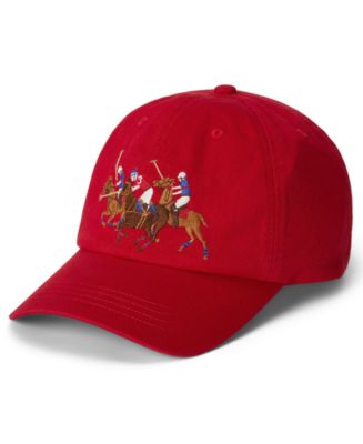 ポロ　ラルフローレン Polo Ralph Lauren Boys 8-20 Triple-Pony Cotton Twill Ball Cap - Macy's