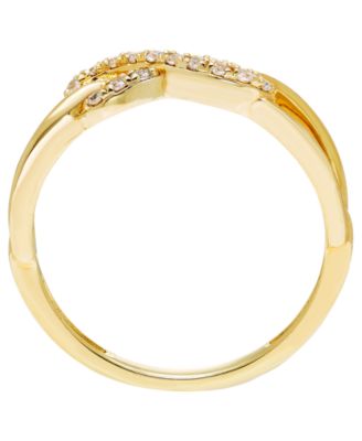 Diamond Ring (1/8 ct. t.w.) in 14k Yellow Gold