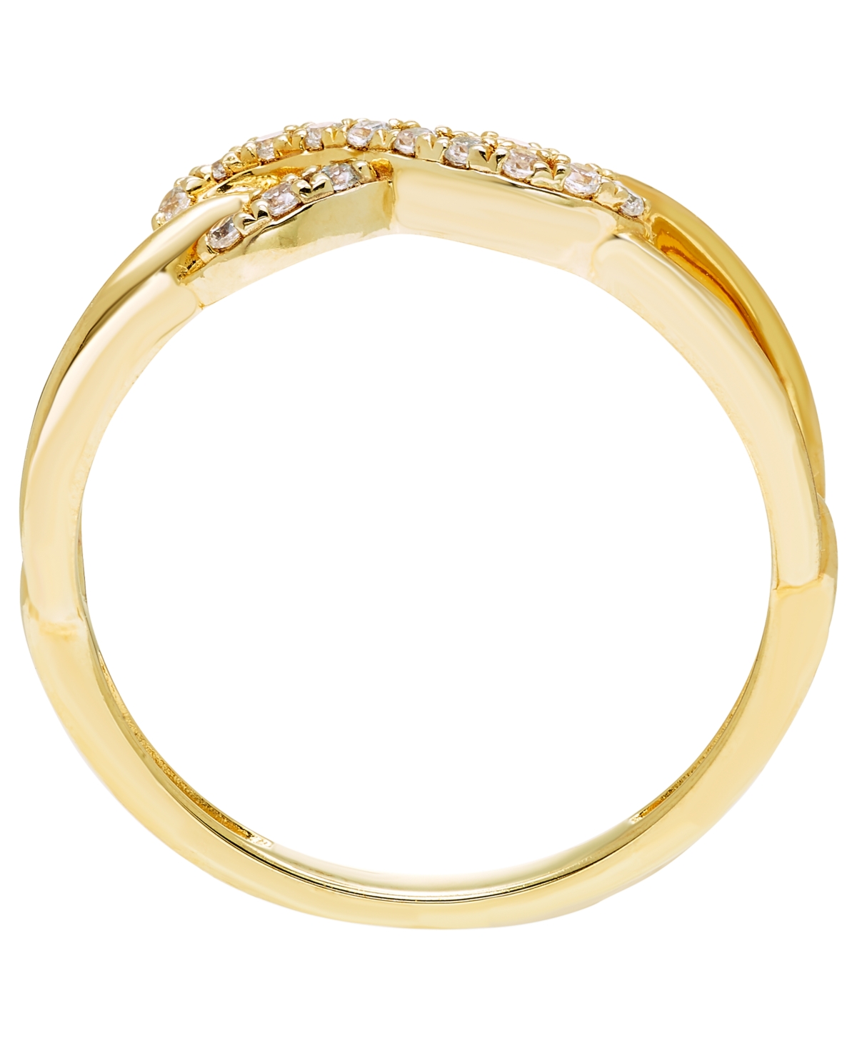 Macy's Diamond Ring (1/8 Ct. T.w.) In 14k Yellow Gold In Gold