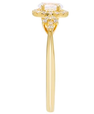 Diamond Halo Ring (1/2 ct. t.w.) in 14k Yellow Gold