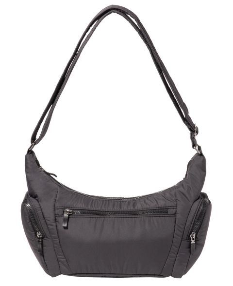 Женская сумка Baggallini Large Size Banana Sling, цвет: Чёрный