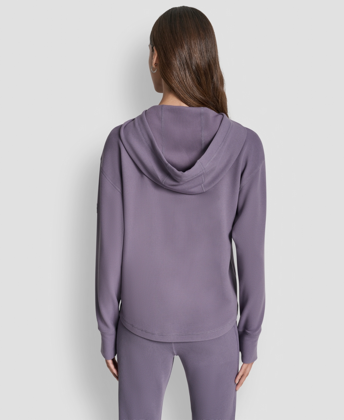 Dkny Women's Transcend Thermal Pull-on Hoodie In Purple
