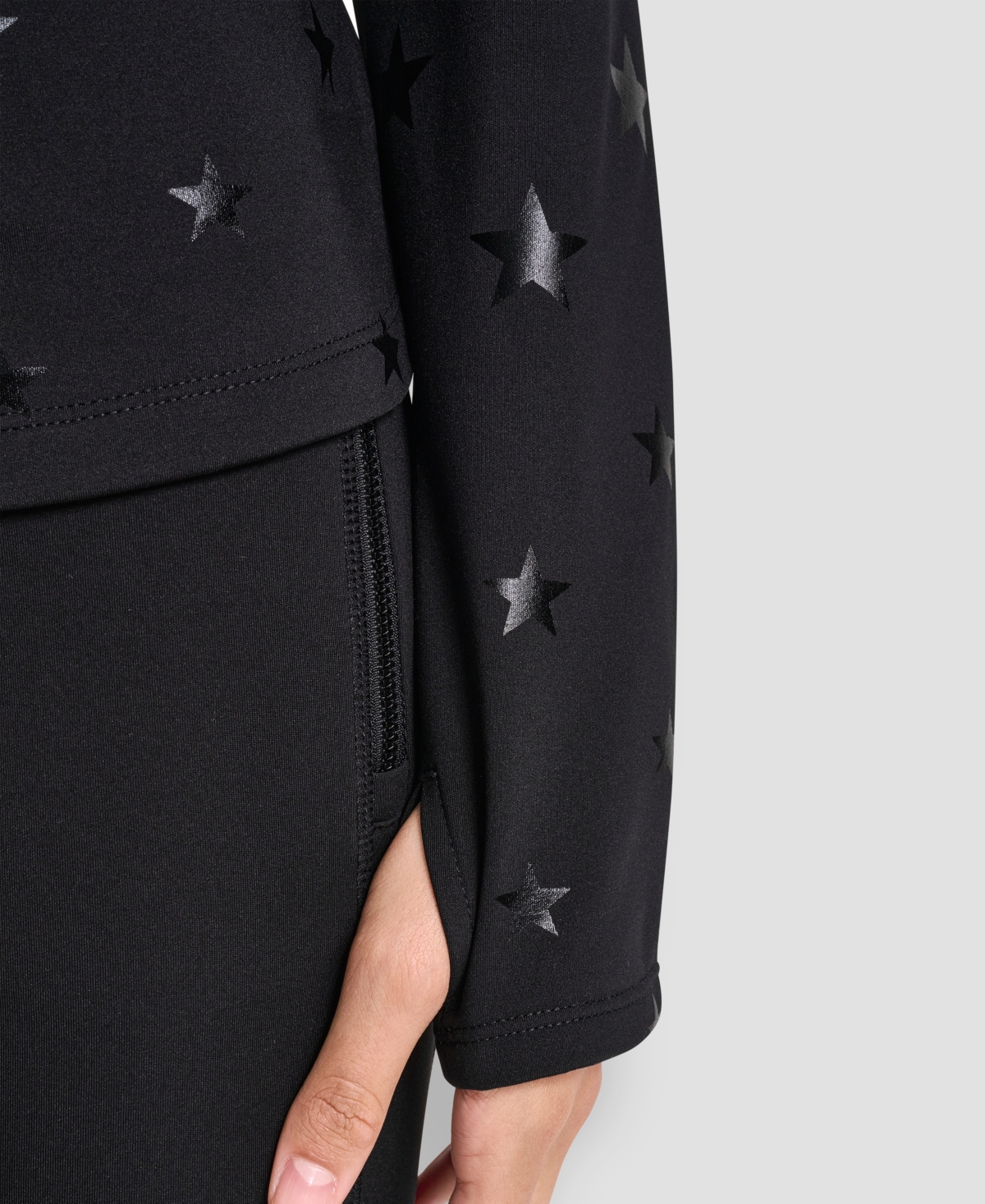 Dkny Women's Half Zip Pull-on Sweatshirt In Black