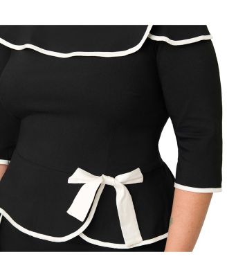 Plus Size Peplum Suit Pencil Dress