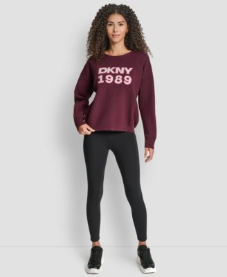 Women's Textured Logo Crewneck Sweater