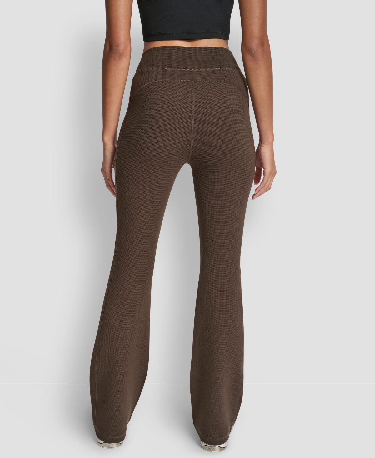 Dkny Women's Thermal High Waist Flare Pants