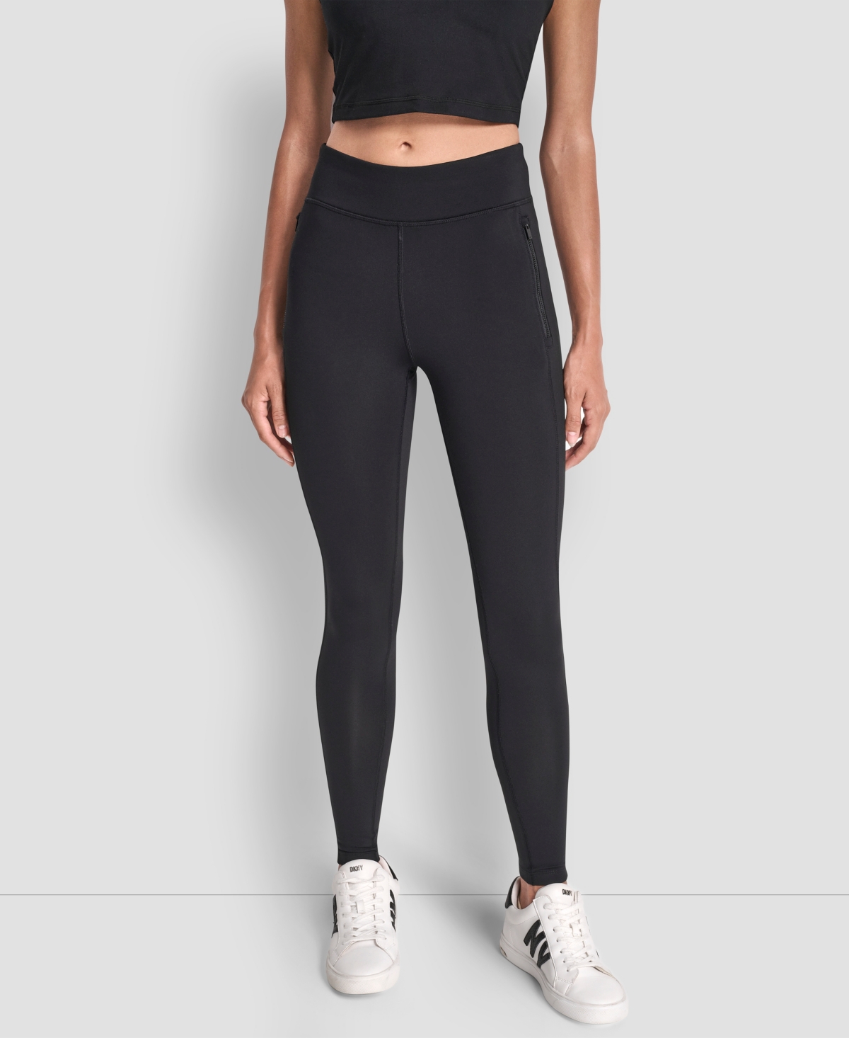 Dkny Women's High Waist Full Length Leggings In Black