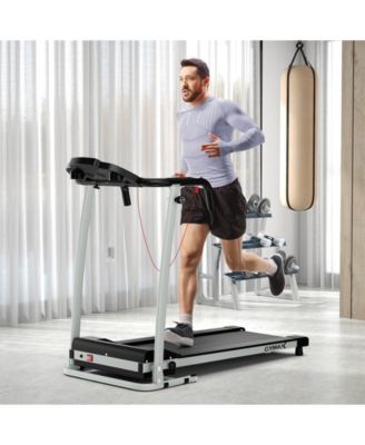Folding Treadmill with 12 Preset Programs and LCD Display-Black