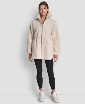 DKNY - Women's Sherpa Mock Neck Jacket
