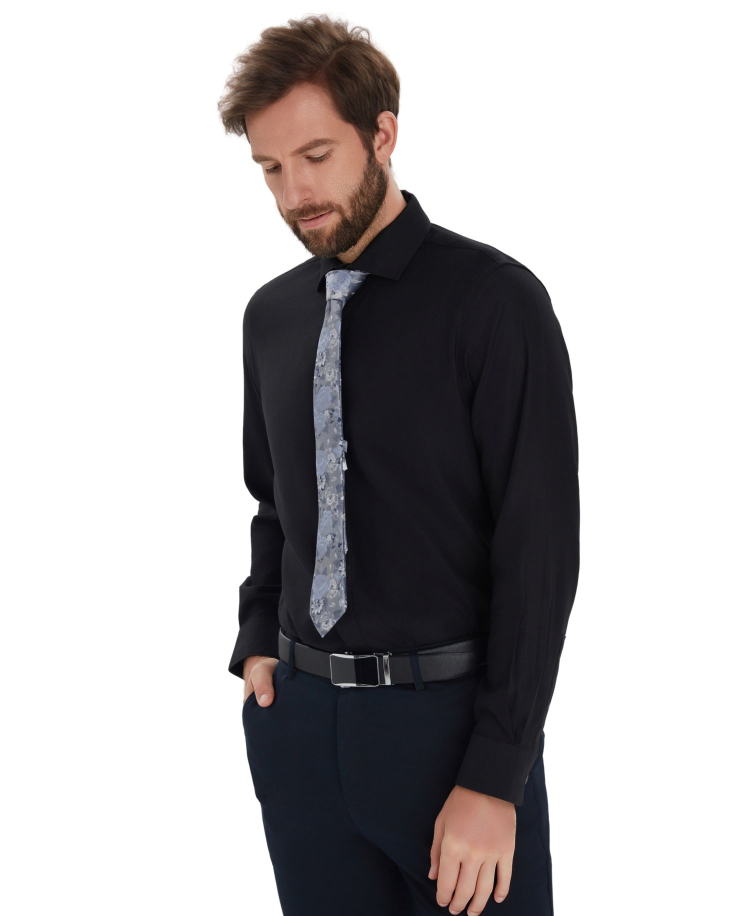 Men's Diamond Dobby Slim-Fit Dress Shirt
