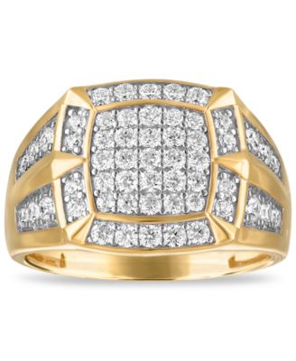 Esquire Men's Jewelry - Diamond Ring (1 ct. t.w.) in 14K Gold-Plated Sterling Silver