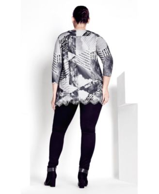 Women's Lace Hem Top