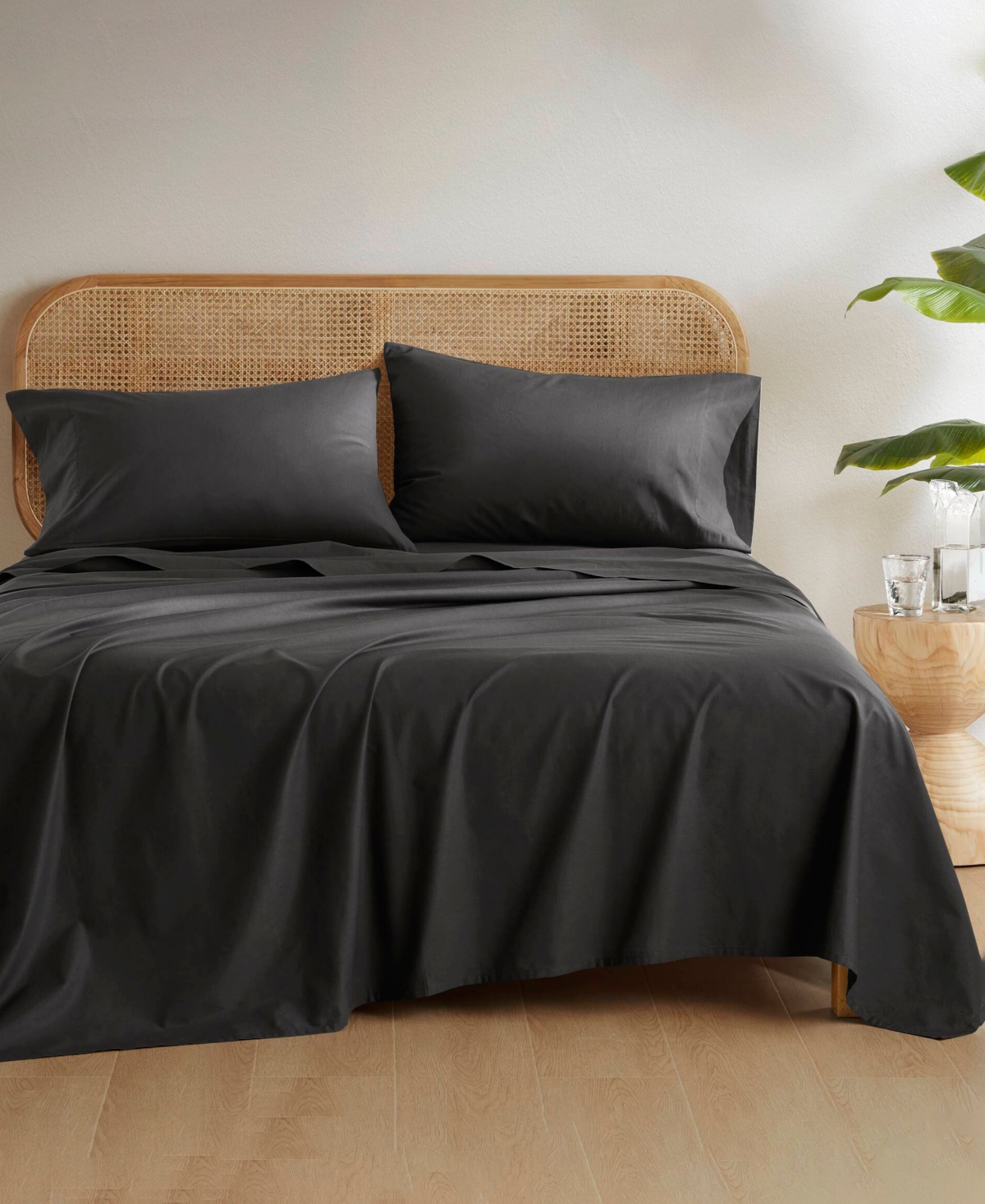 510 Design Super 144-thread Count Cotton 3-pc. Sheet Set, Twin In Black