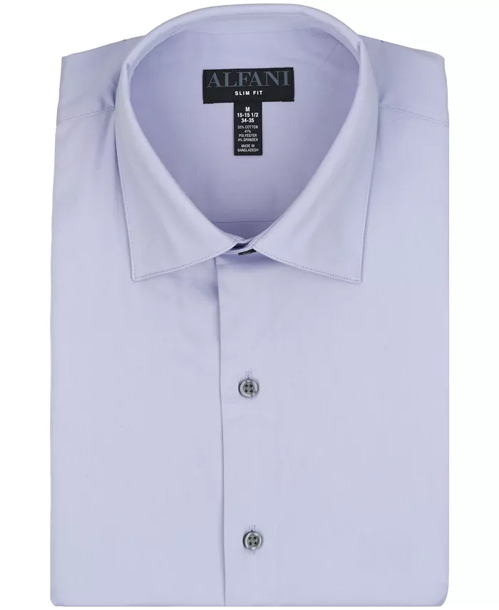 Men's Solid Slim-Fit Dress Shirt - thumbnail 6