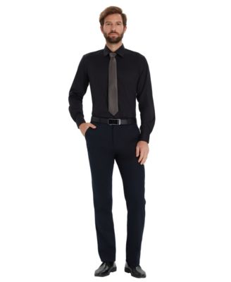 Men's Solid Slim-Fit Dress Shirt