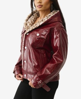 Women's Oversize Patent Leather Jacket