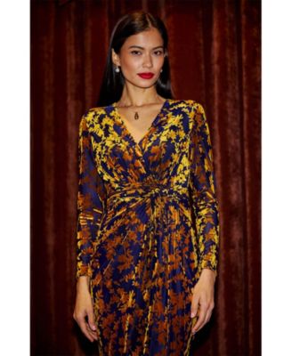 Women's Dresses Velour Stretch Midi Dress