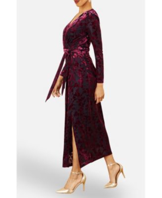 Women's Dresses Velour Stretch Midi Dress