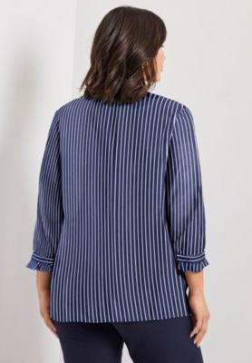 Plus Size Pintuck Popover Women's Top