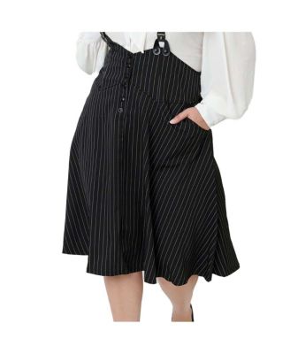 Plus Size Suspender Swing Skirt