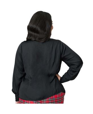 Plus Size Long Sleeve Blouse