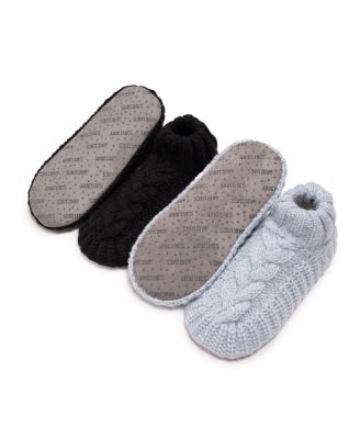 Women's Cuffed Sweater Knit Ballerina - 2 Pair Pack