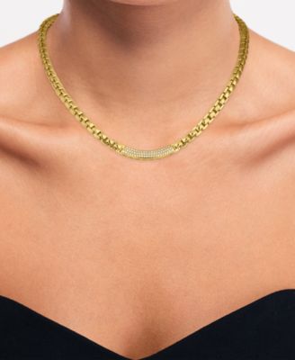 Diamond Bar Box Chain Necklace (1/3 ct. t.w.) in 14k Gold Over Sterling Silver