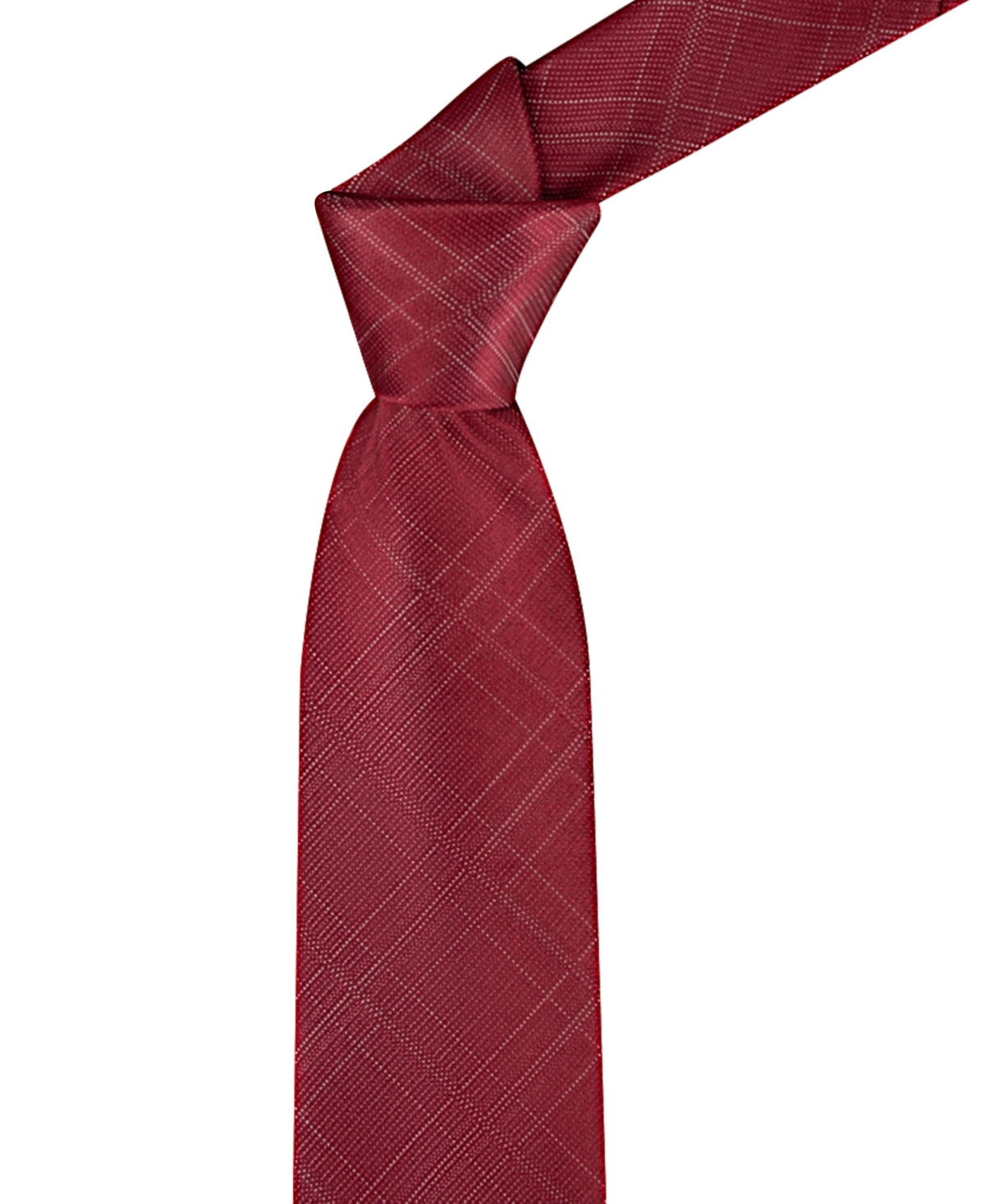 Calvin Klein Men's Everett Plaid Tie In Red