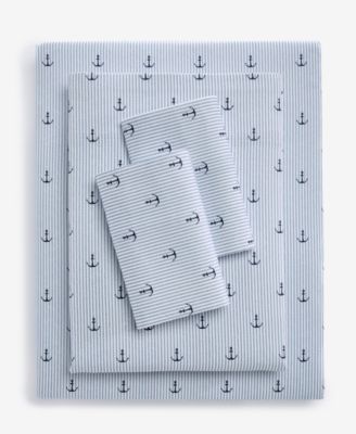 550 Thread Count Printed Cotton 3-Pc. Sheet Set, Twin