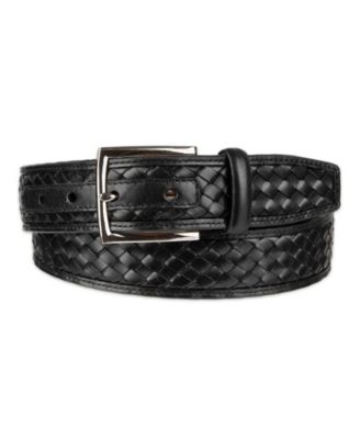 Men's Woven Inlay Leather Dress Belt