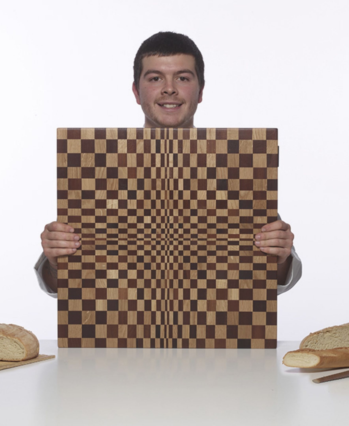 Legnoart Chopping Oak And Thermo Wood Board, 20" X 1.25"