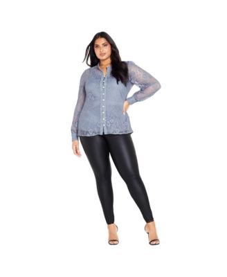Women's Plus Size Jade Lace Shirt
