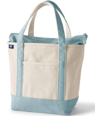 Medium 5 Pocket Zip Top Canvas Tote Bag