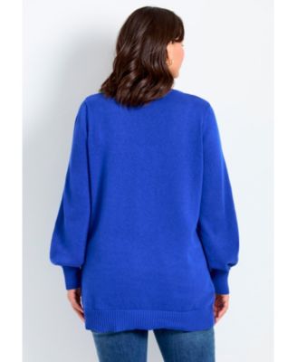 Women's Faux Wrap Pull Over Sweater