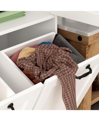Bathroom Cabinet with Flip Storage and 7-Shelves